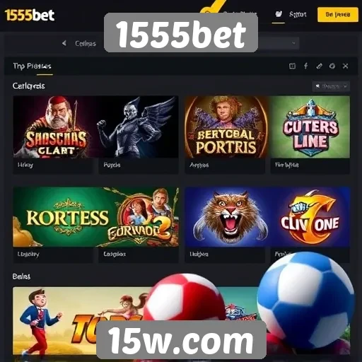Principais jogos disponíveis no site 1555bet